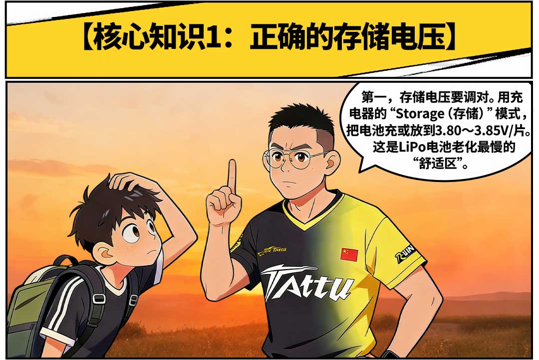 穿越機(jī)電池正確的存儲(chǔ)電壓